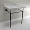 Fauceture KVPB3022M80 30" Console Sink with Brass Legs (8-Inch, 3 Hole), Marble White/Matte Black KVPB3022M80 - alternate 5